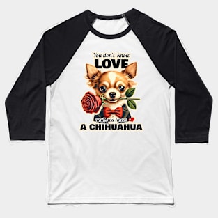 Chihuahua Valentin's day Baseball T-Shirt